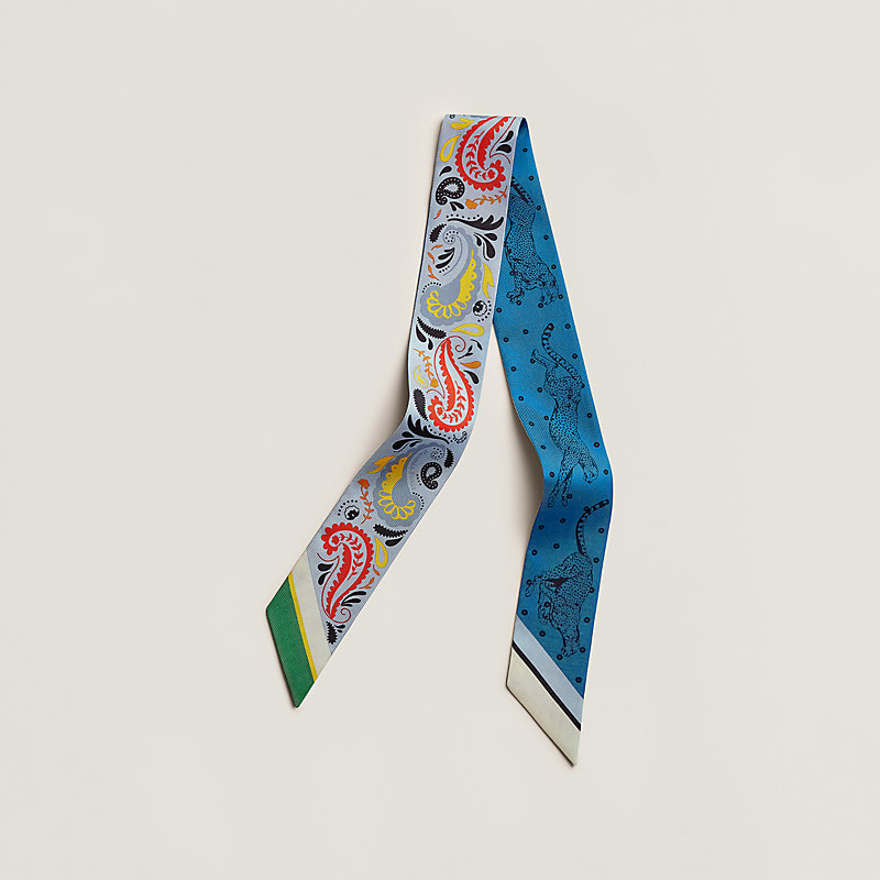 Twilly HERMES チーター・バンダナ Twilly 《チーター・バンダナ》 - ブルー | Hermès - エルメス-公式サイト